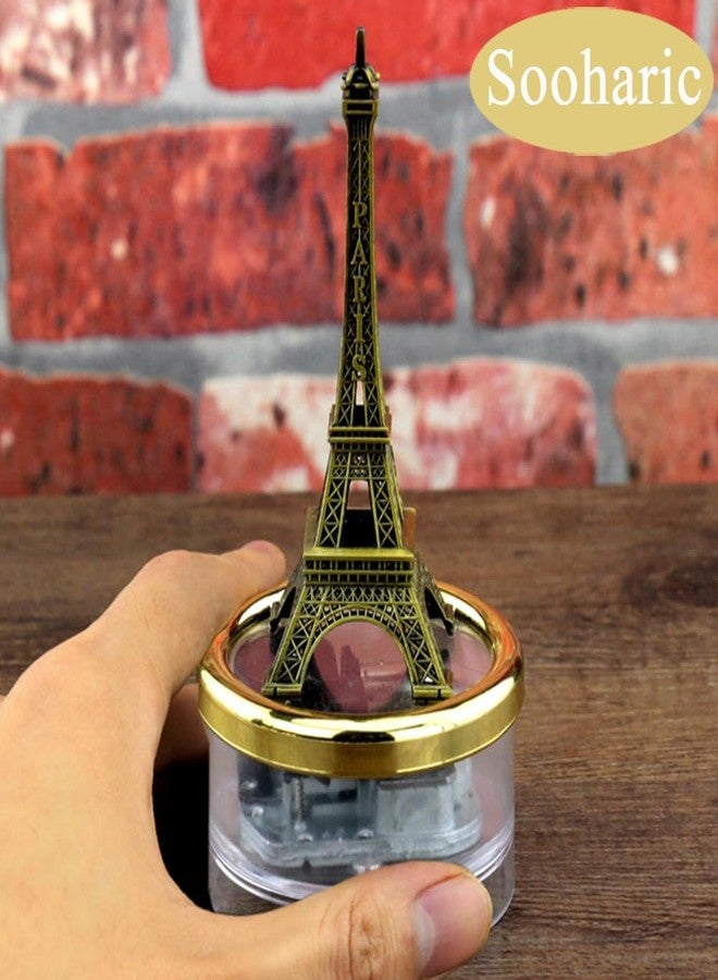 Sooharic Wind Up Music Box Clockwork Toys, Edelweiss Eiffel Tower, Toy Musical Boxes for Son/Daughter - Image 3